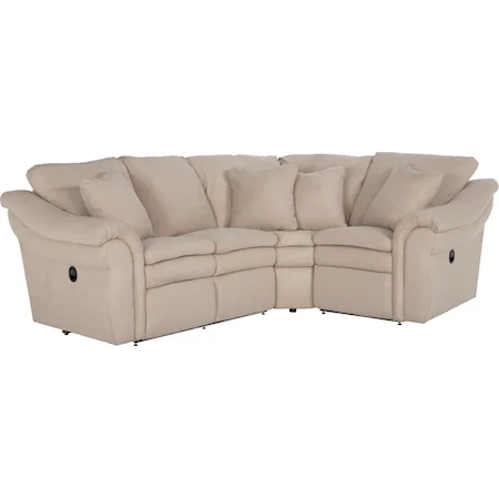 3 Pc Reclining Sectional Sofa with RAS Sofa